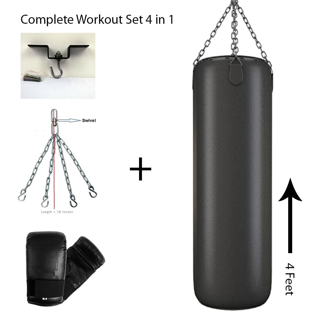 Ultimate - Metal Heavy Bag Ceiling Hook - Punching Bag Hanger - Heavy Bag Mount w/360 Degree - Hook Screws & Plugs