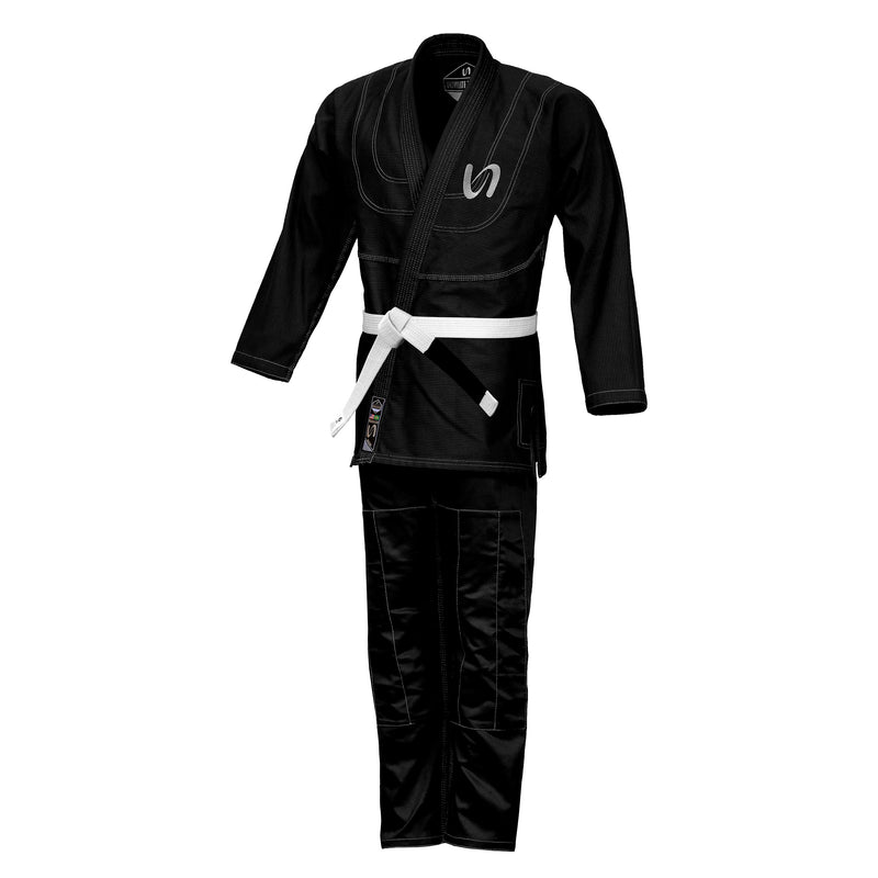  UFG Essential Brazilian Jiu-Jitsu Kimono BJJ Gi Uniform -  Unisex Kids Adults (White Belt Included) (Black, K-00) : Clothing, Shoes &  Jewelry